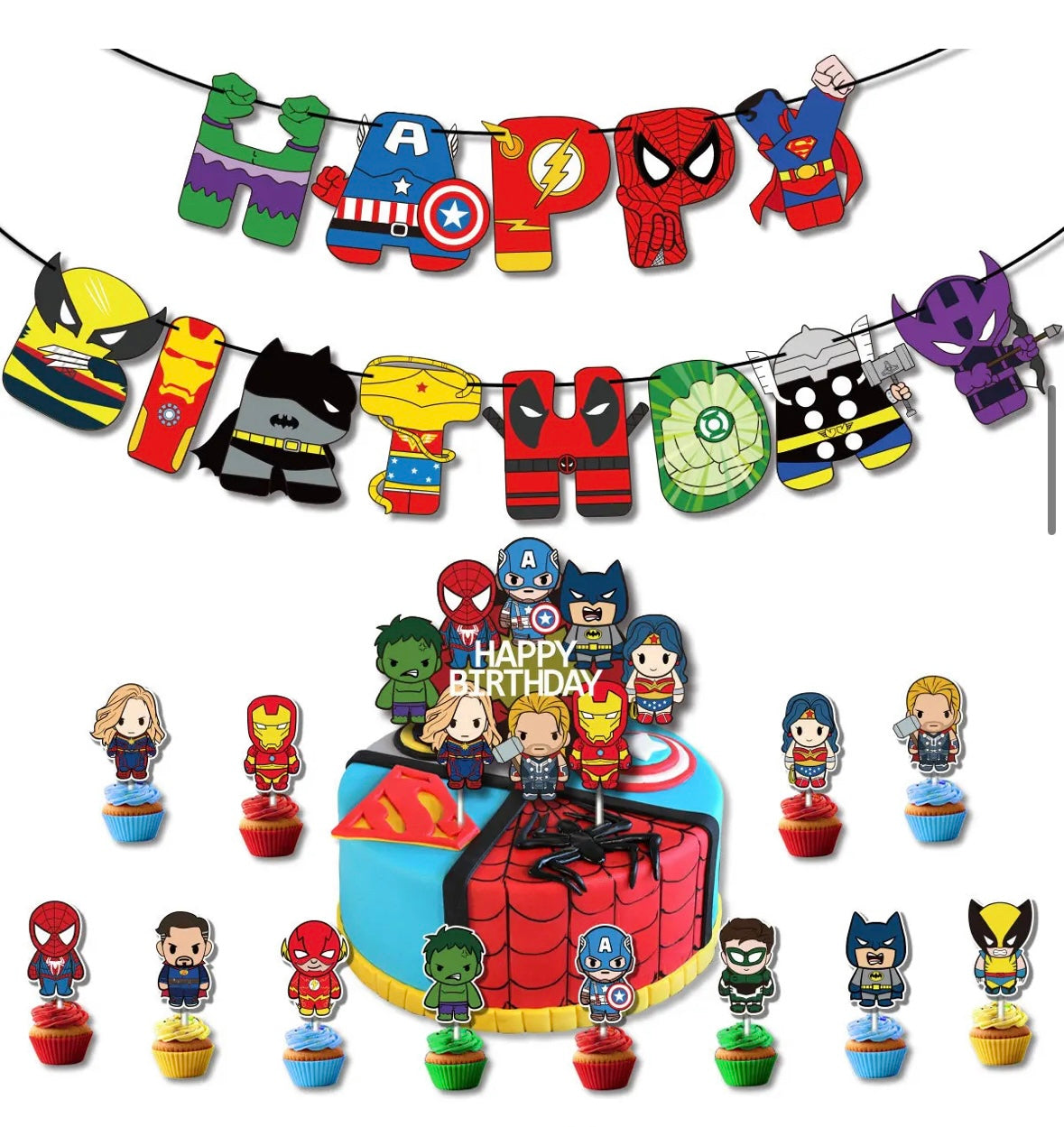 Superheroes Marvel Birthday Set
