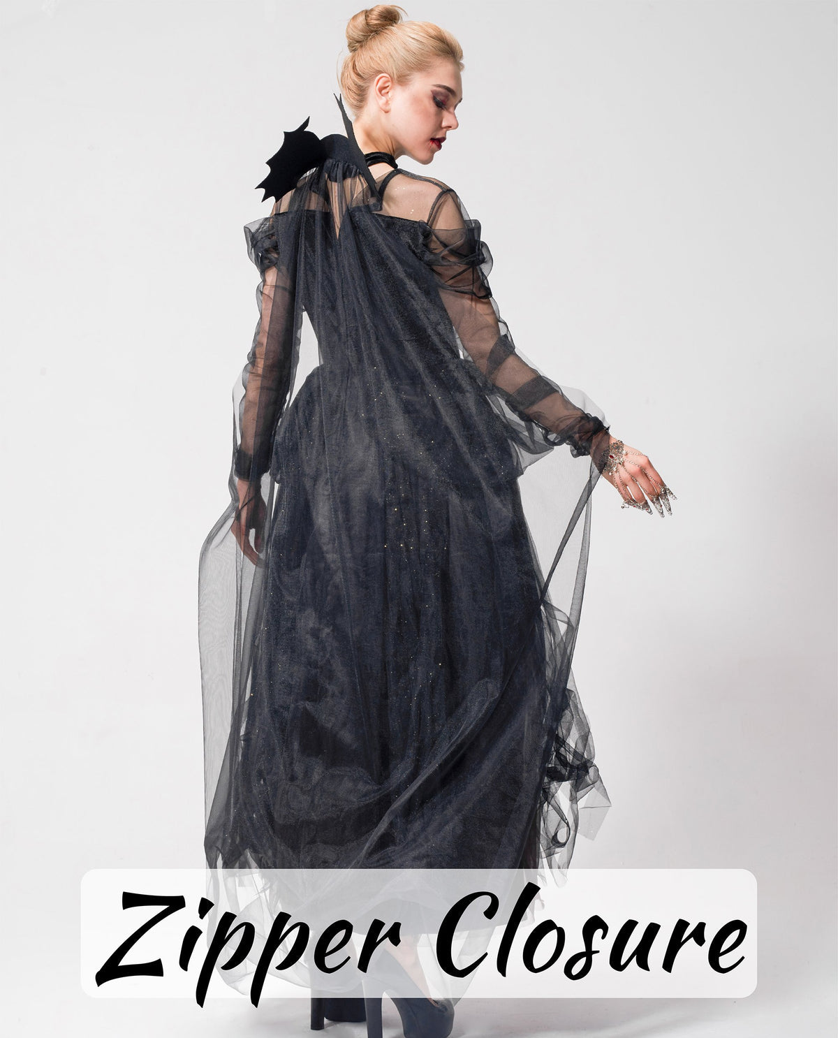 Women Black Gothic Witch Outfit