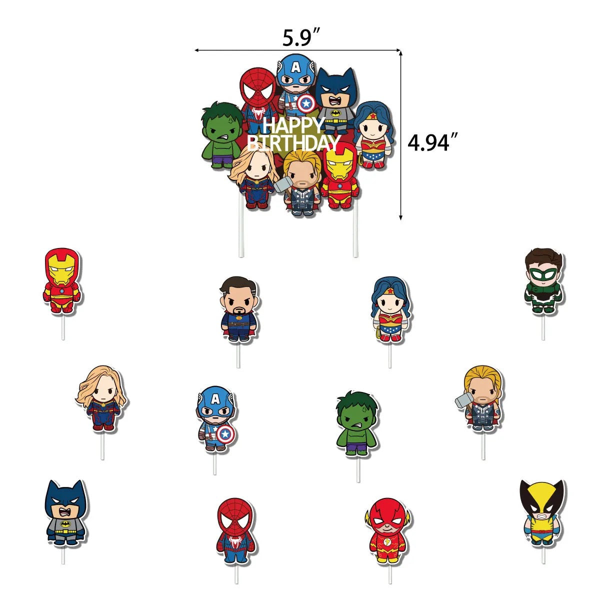 Superheroes Marvel Birthday Set