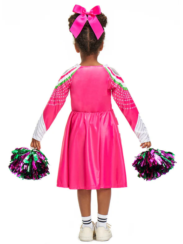 Girls Pink Cheerleader Costume