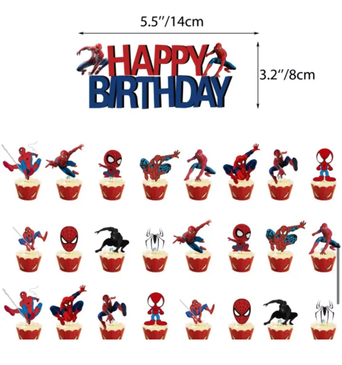 Spiderman Birthday Set