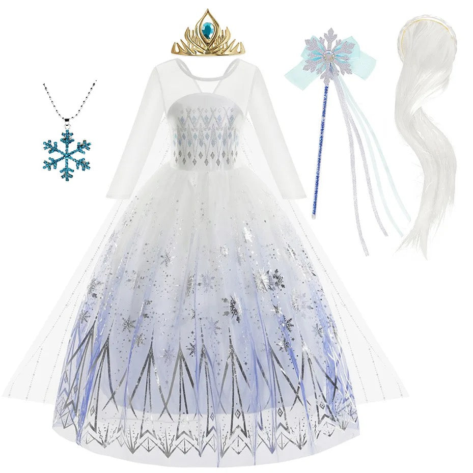 Princess Elsa White Dress