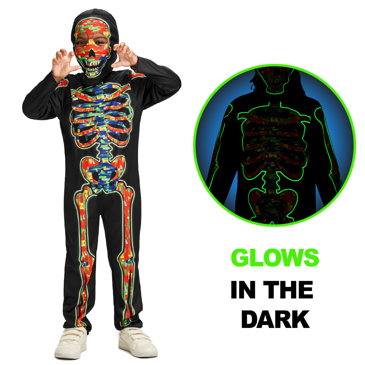 Glow in the dark Skeleton Costume