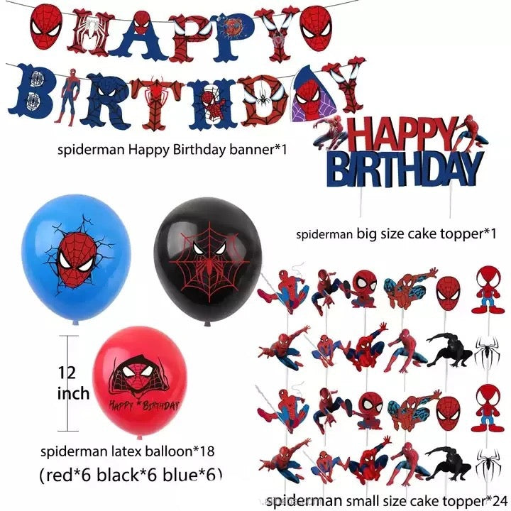 Spiderman Birthday Set