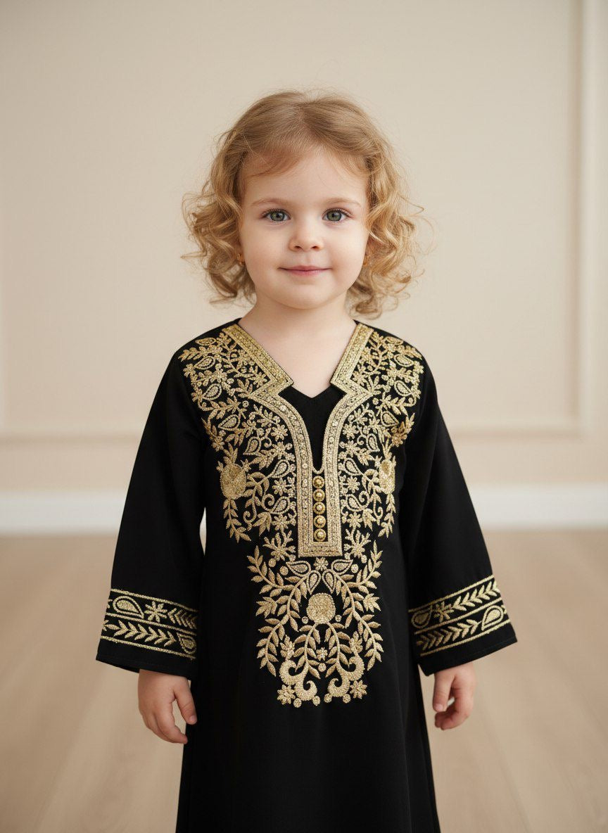 Abaya Black and Gold
