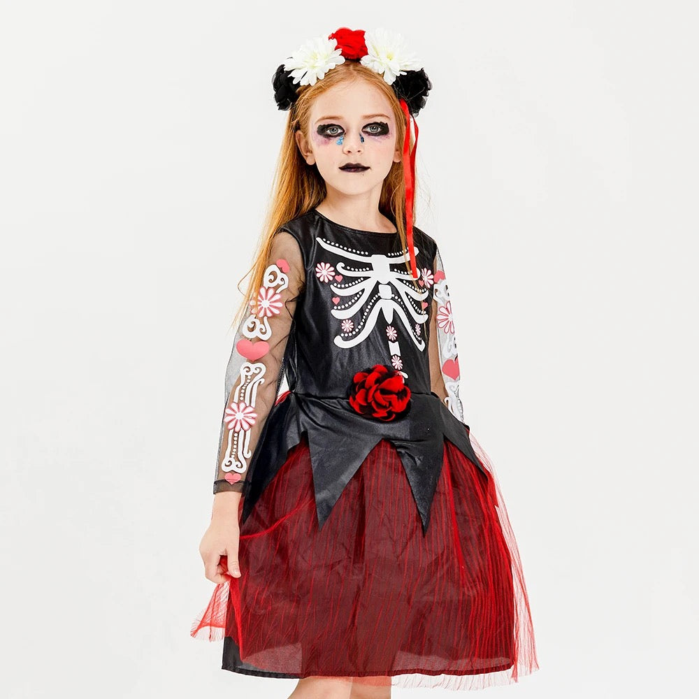 Girls Skeleton Dress