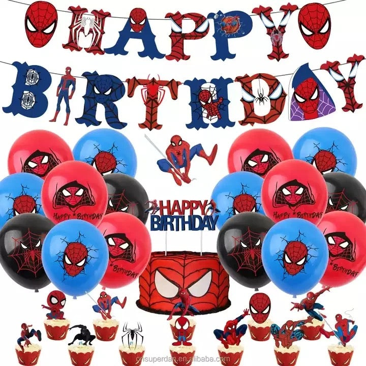 Spiderman Birthday Set