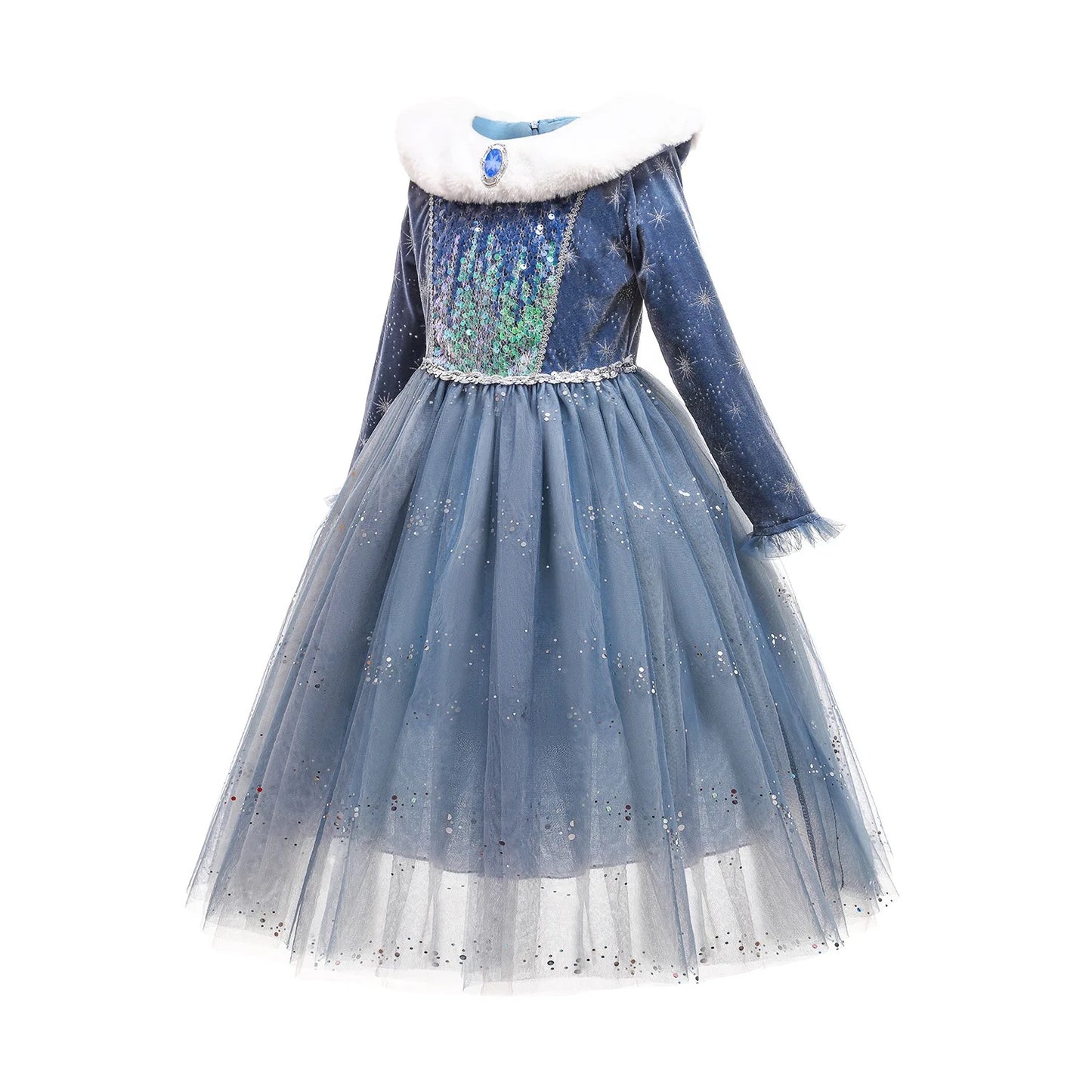 Elsa Dark Blue Winter Dress
