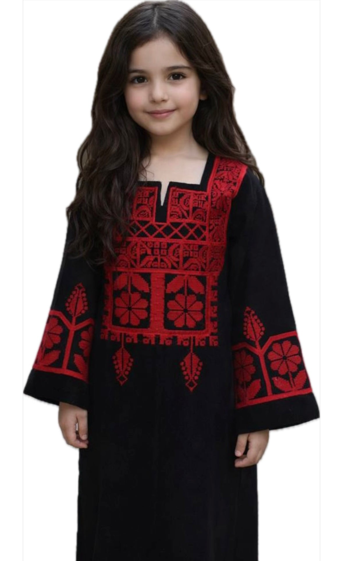 Abaya Black and Red